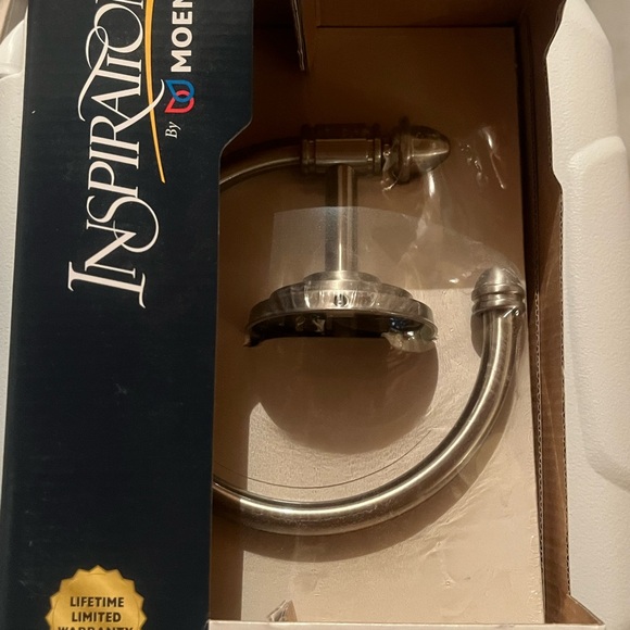Stockton Brushed Nickel Towel Ring made by Moen - Picture 3 of 6